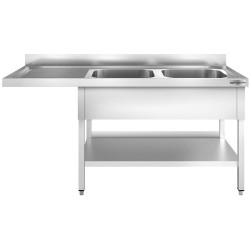 Masa cu chiuveta pentru masina de spalat vase GGM Gastro STK207SBR2 (Inox) Thumb