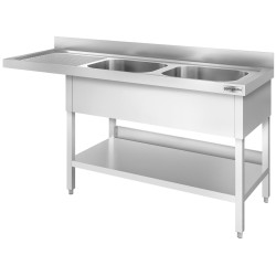 Masa cu chiuveta pentru masina de spalat vase GGM Gastro STK207SBR2 (Inox) Thumb