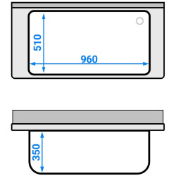 Стол-мойка GGM Gastro STB126T1 (Inox) Thumb