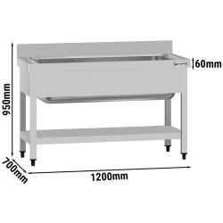 Стол-мойка GGM Gastro STB127T1 (Inox) Thumb