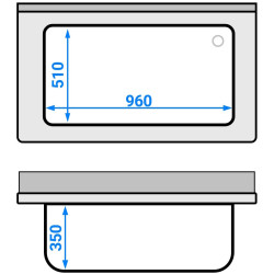 Стол-мойка GGM Gastro STB127T1 (Inox) Thumb