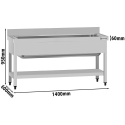 Стол-мойка GGM Gastro STB146T1 (Inox) Thumb