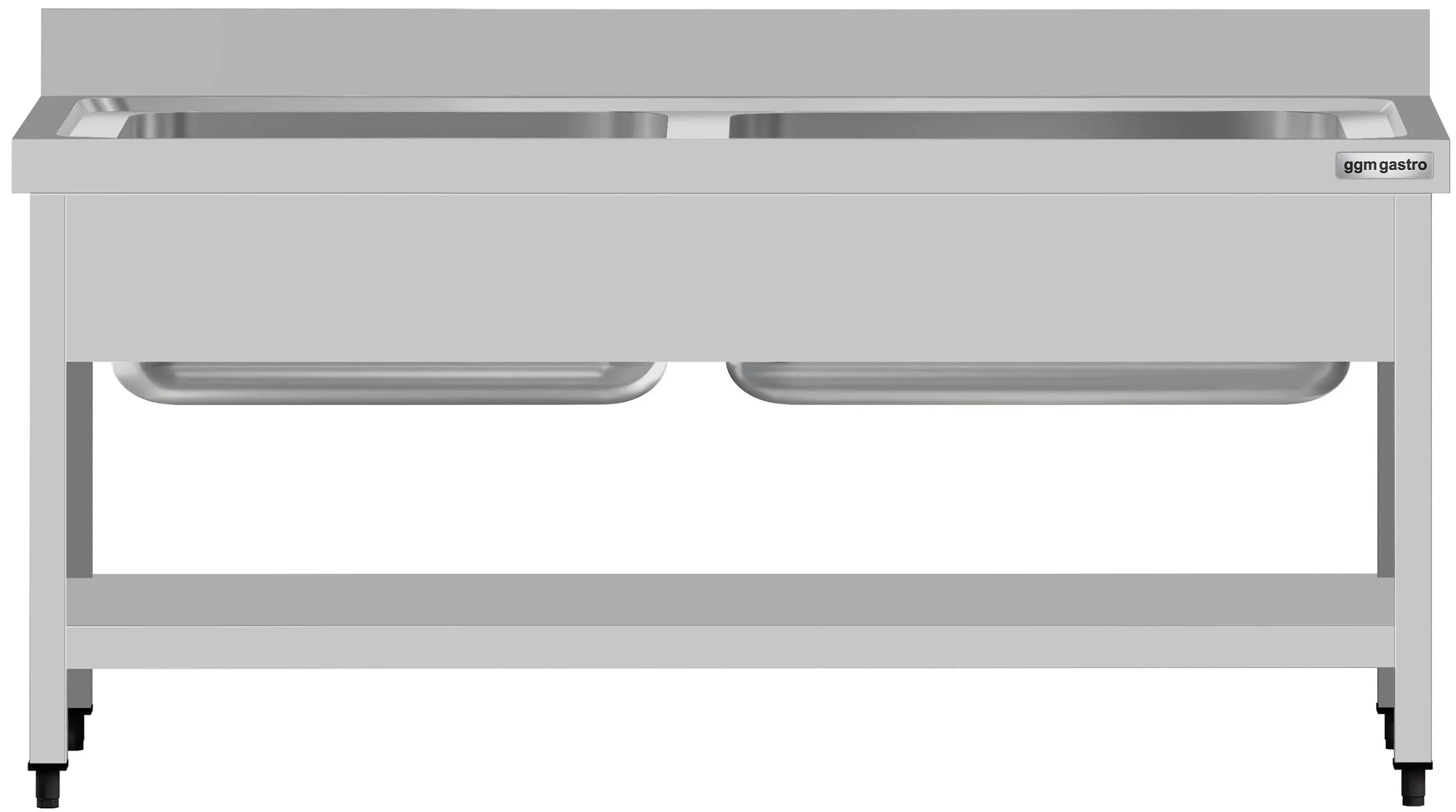 Стол-мойка GGM Gastro STB166T2 (Inox) - 2