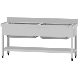 Стол-мойка GGM Gastro STB166T2 (Inox) Thumb
