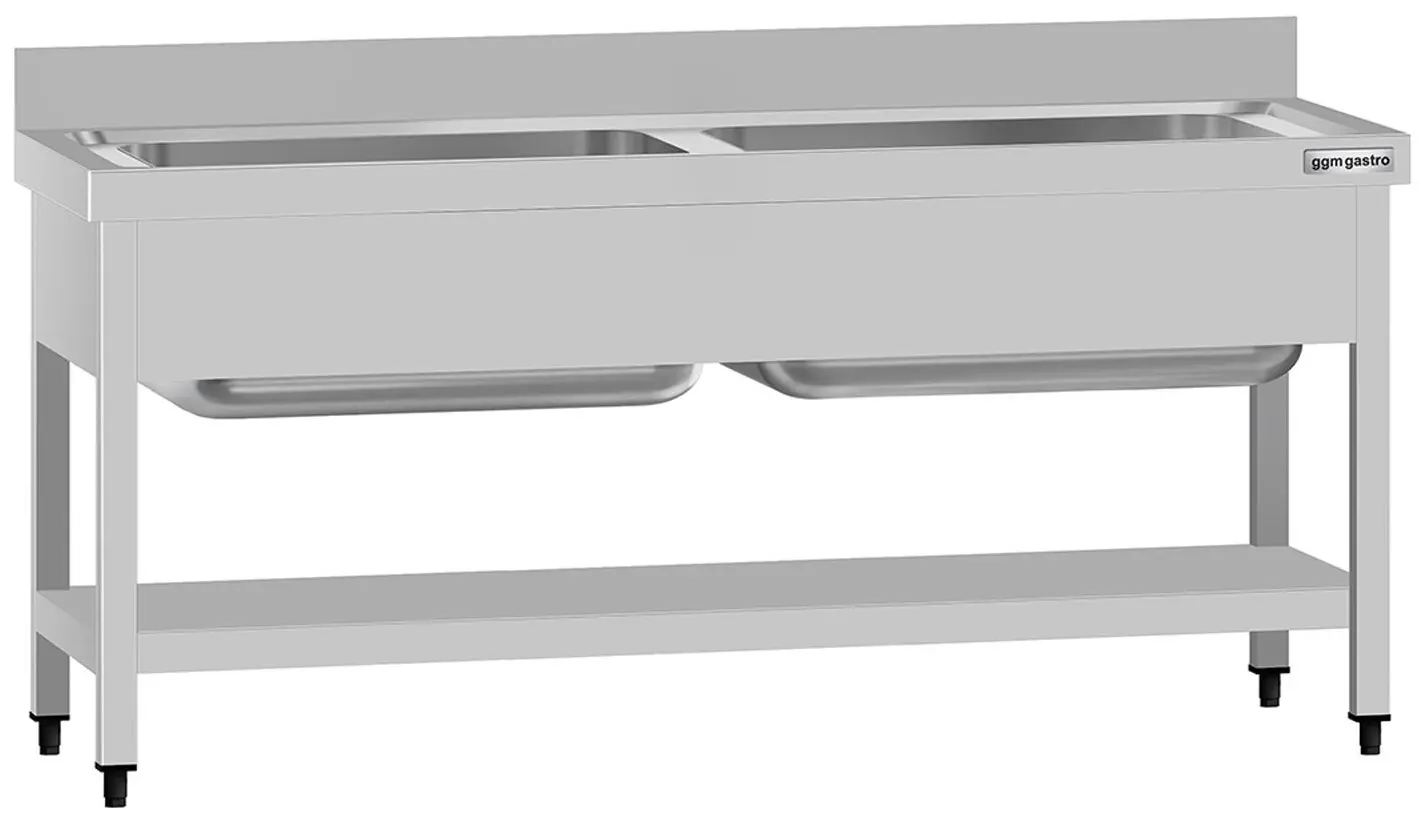 Стол-мойка GGM Gastro STB166T2 (Inox)