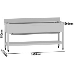 Стол-мойка GGM Gastro STB167T1 (Inox) Thumb