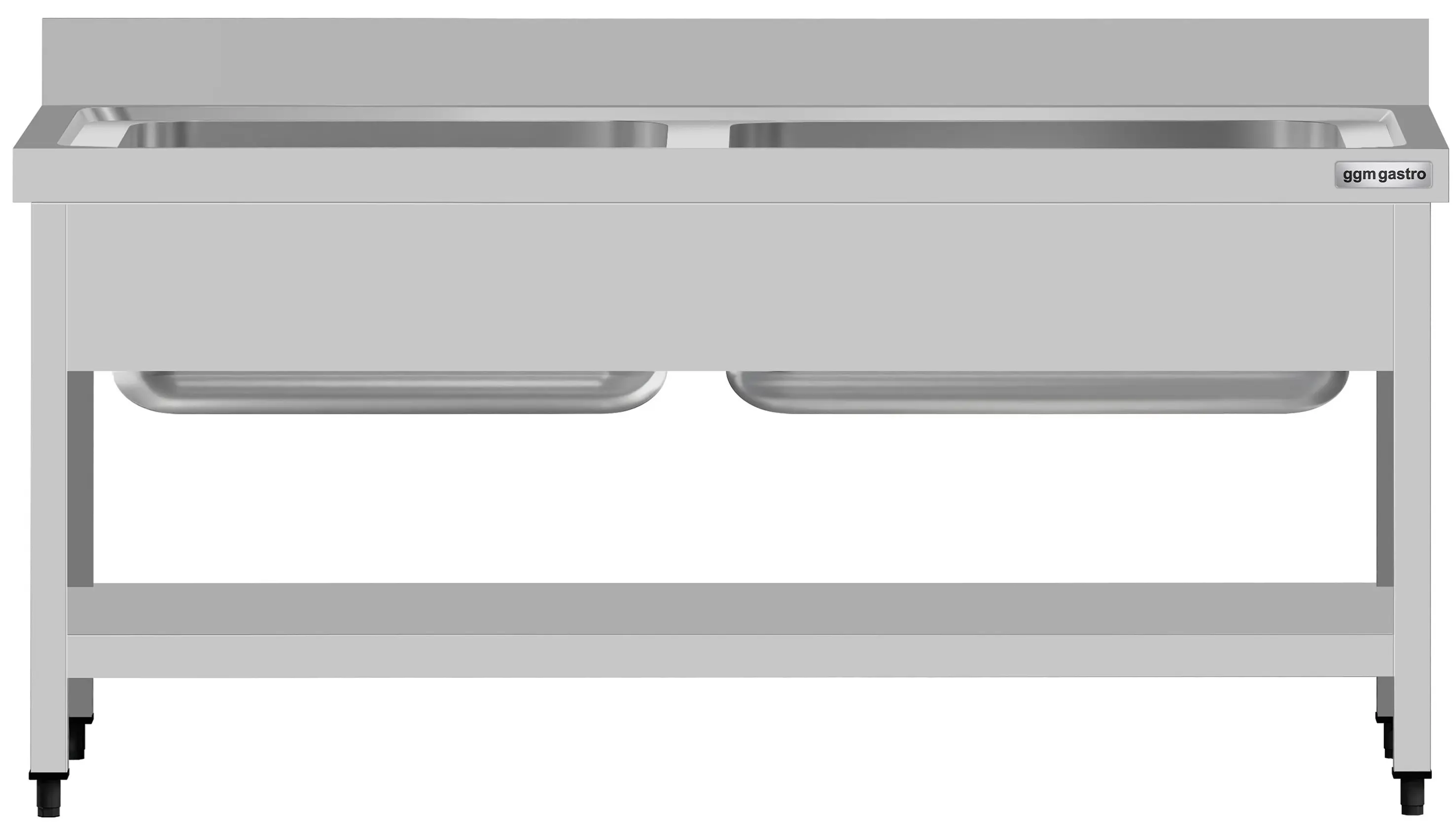 Стол-мойка GGM Gastro STB167T2 (Inox) - 2