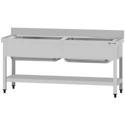 Стол-мойка GGM Gastro STB167T2 (Inox) Thumb