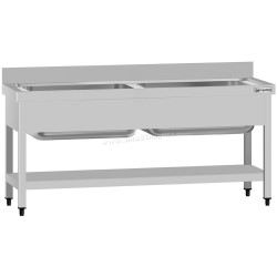 Стол-мойка GGM Gastro STB167T2 (Inox)