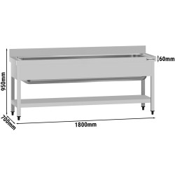 Стол-мойка GGM Gastro STB187T1 (Inox) Thumb