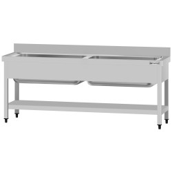 Стол-мойка GGM Gastro STB187T2 (Inox) Thumb