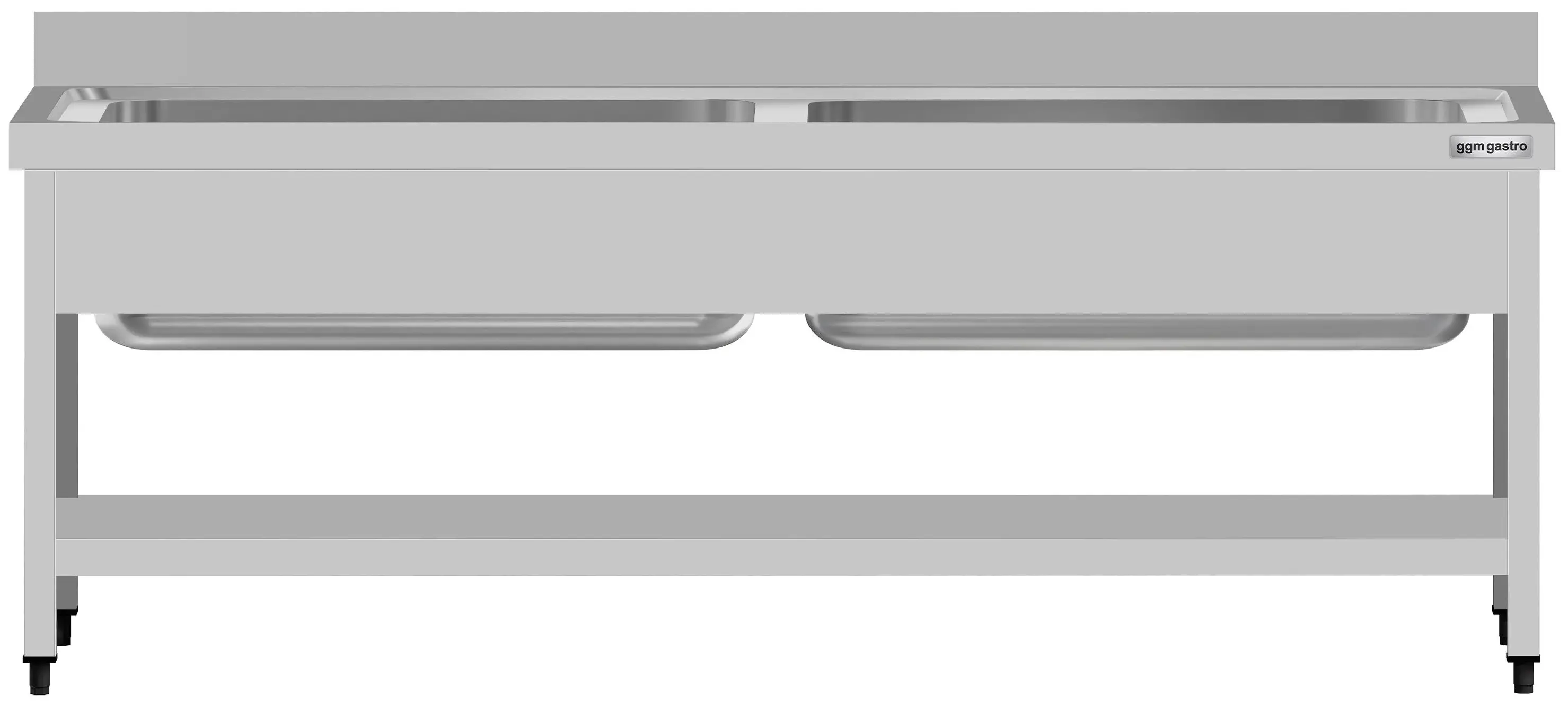 Masa cu chiuveta GGM Gastro STB207T2 (Inox) - 2