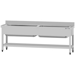 Masa cu chiuveta GGM Gastro STB207T2 (Inox) Thumb