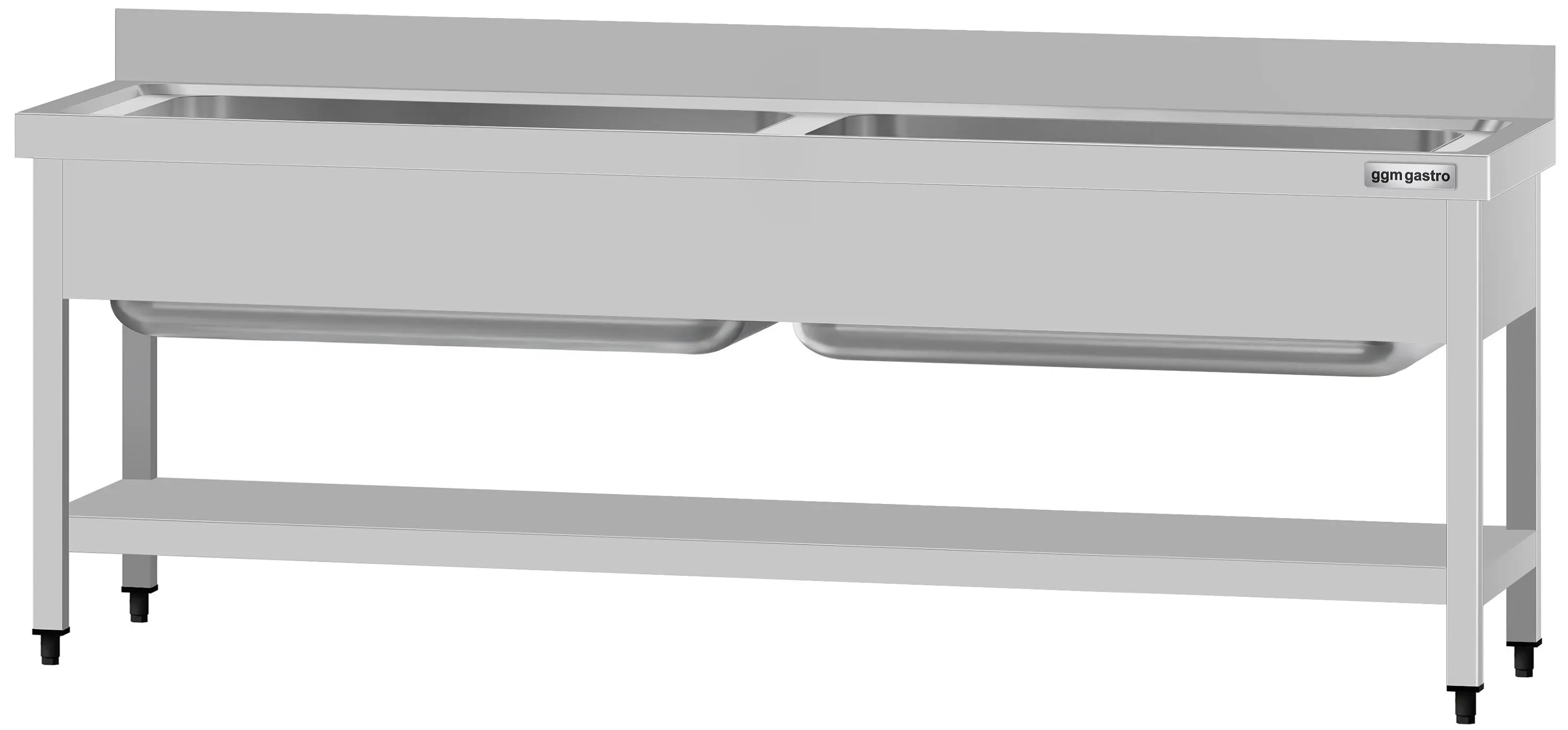 Masa cu chiuveta GGM Gastro STB207T2 (Inox) - 3