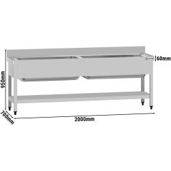 Masa cu chiuveta GGM Gastro STB207T2 (Inox) Thumb