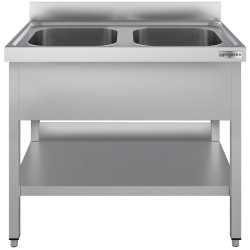 Masa cu chiuveta GGM Gastro STK106BM2#ECO (Inox) Thumb