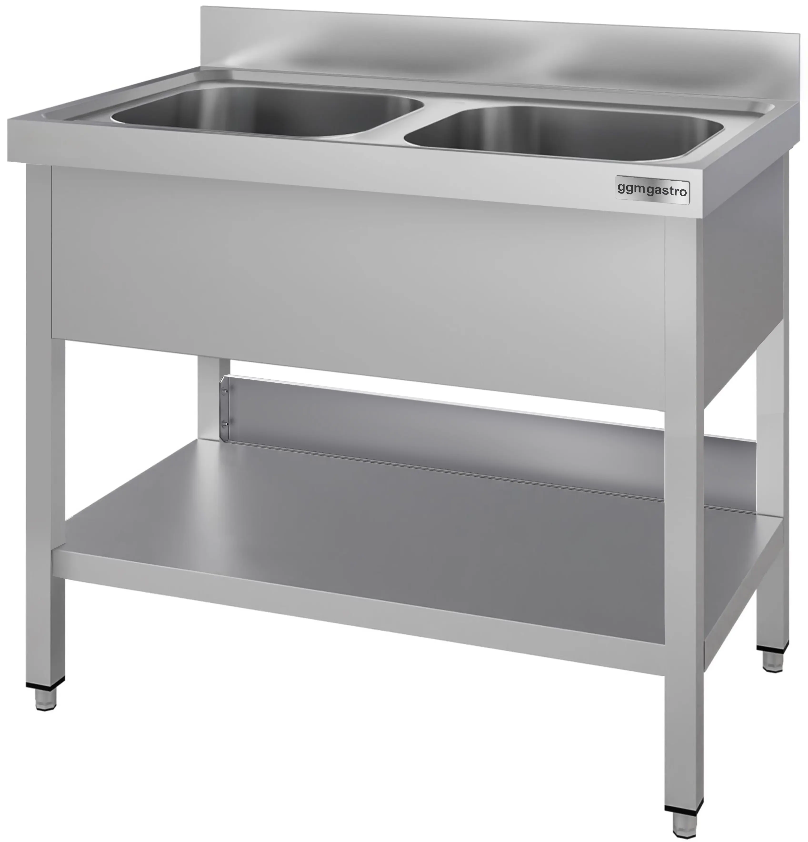 Masa cu chiuveta GGM Gastro STK106BM2#ECO (Inox) - 3