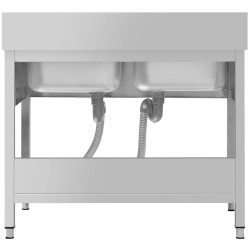 Masa cu chiuveta GGM Gastro STK106BM2#ECO (Inox) Thumb