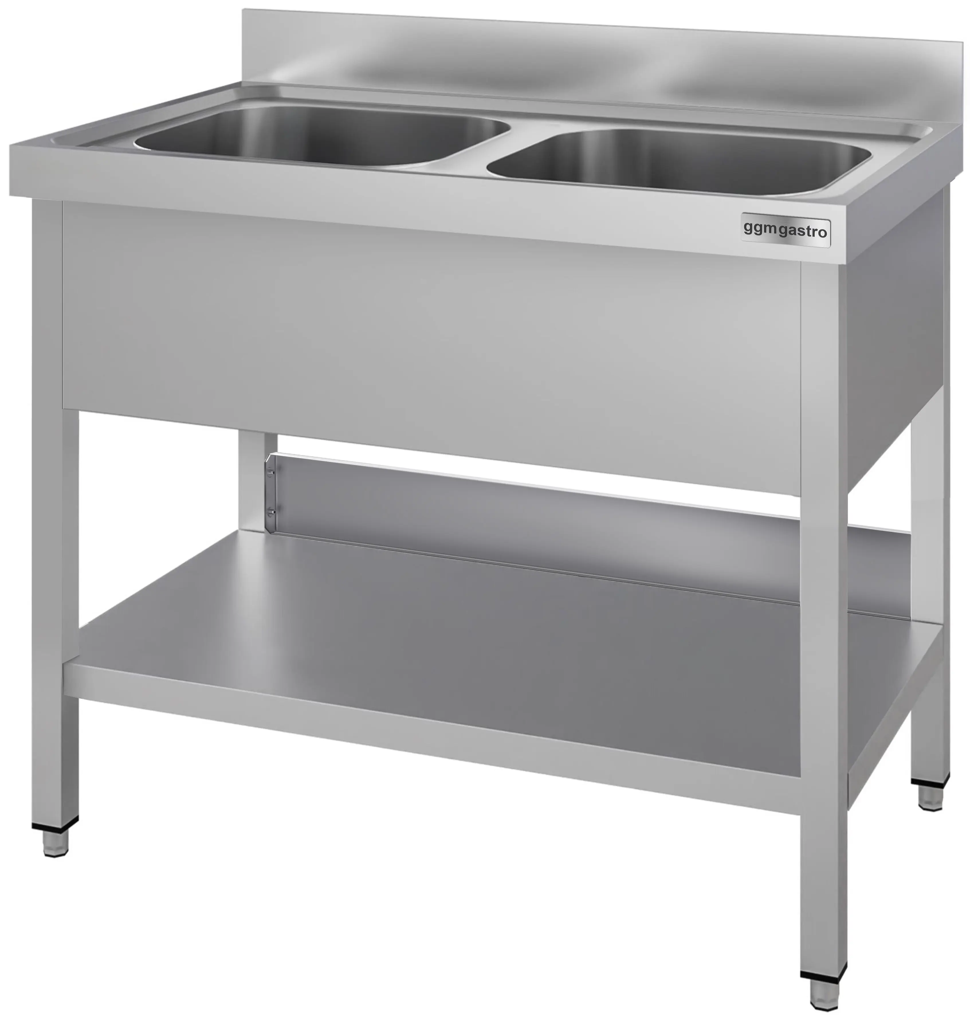 Стол-мойка GGM Gastro STK107BM2#ECO (Inox) - 3