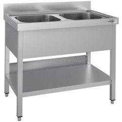 Стол-мойка GGM Gastro STK107BM2#ECO (Inox)
