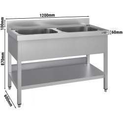 Стол-мойка GGM Gastro STK126BM2#ECO (Inox) Thumb