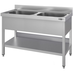 Стол-мойка GGM Gastro STK126BM2#ECO (Inox) Thumb
