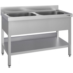 Стол-мойка GGM Gastro STK126BM2#ECO (Inox)