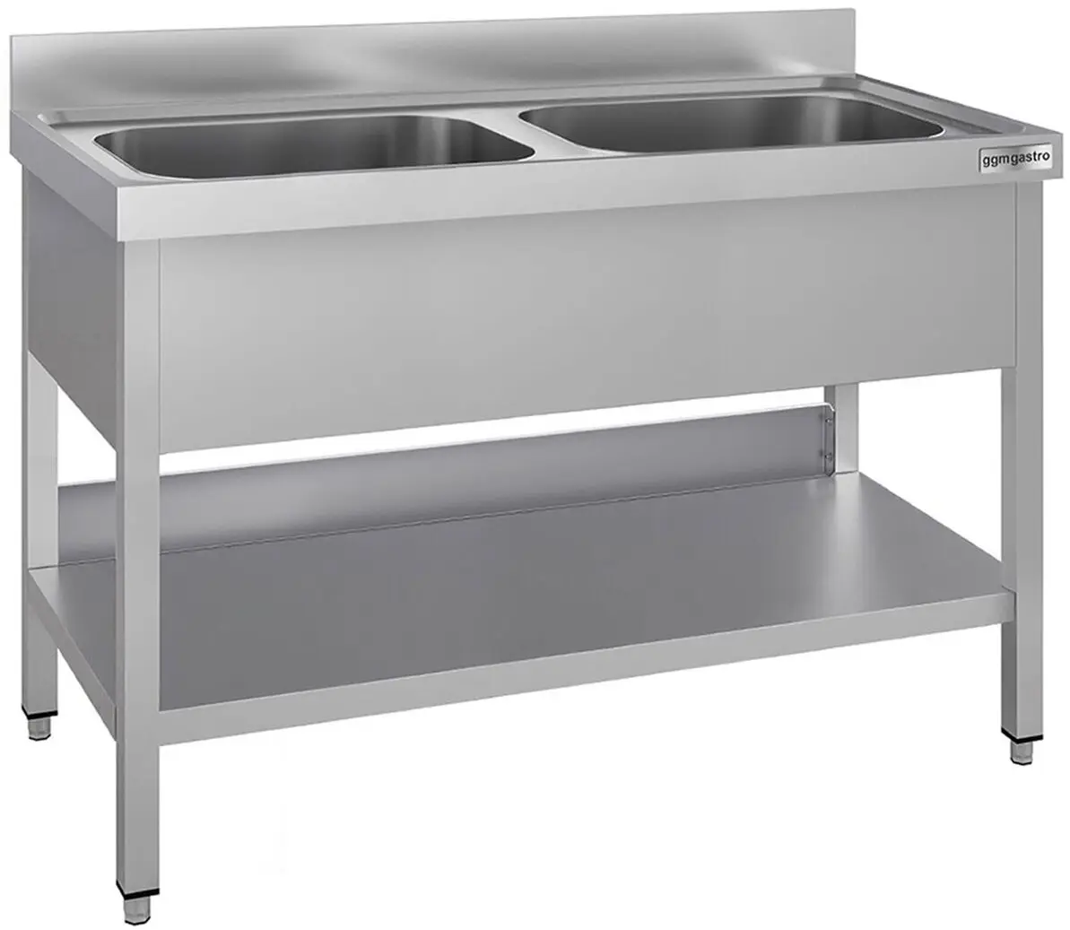 Стол-мойка GGM Gastro STK126BM2#ECO (Inox)