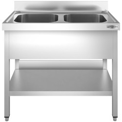 Стол-мойка GGM Gastro STK127BM2 (Inox) Thumb