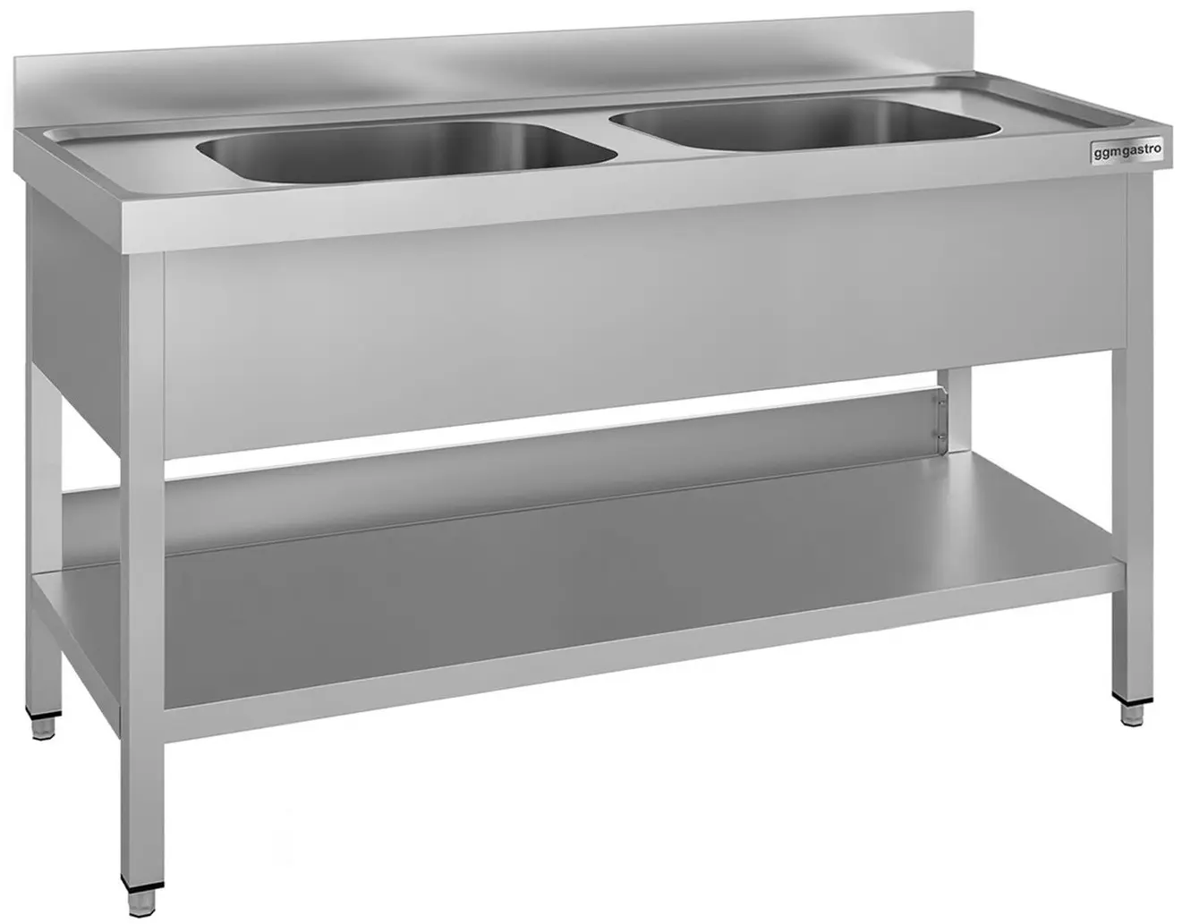 Стол-мойка GGM Gastro STK146BM2#ECO (Inox)