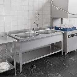 Стол-мойка GGM Gastro STK146BM2 (Inox) Thumb