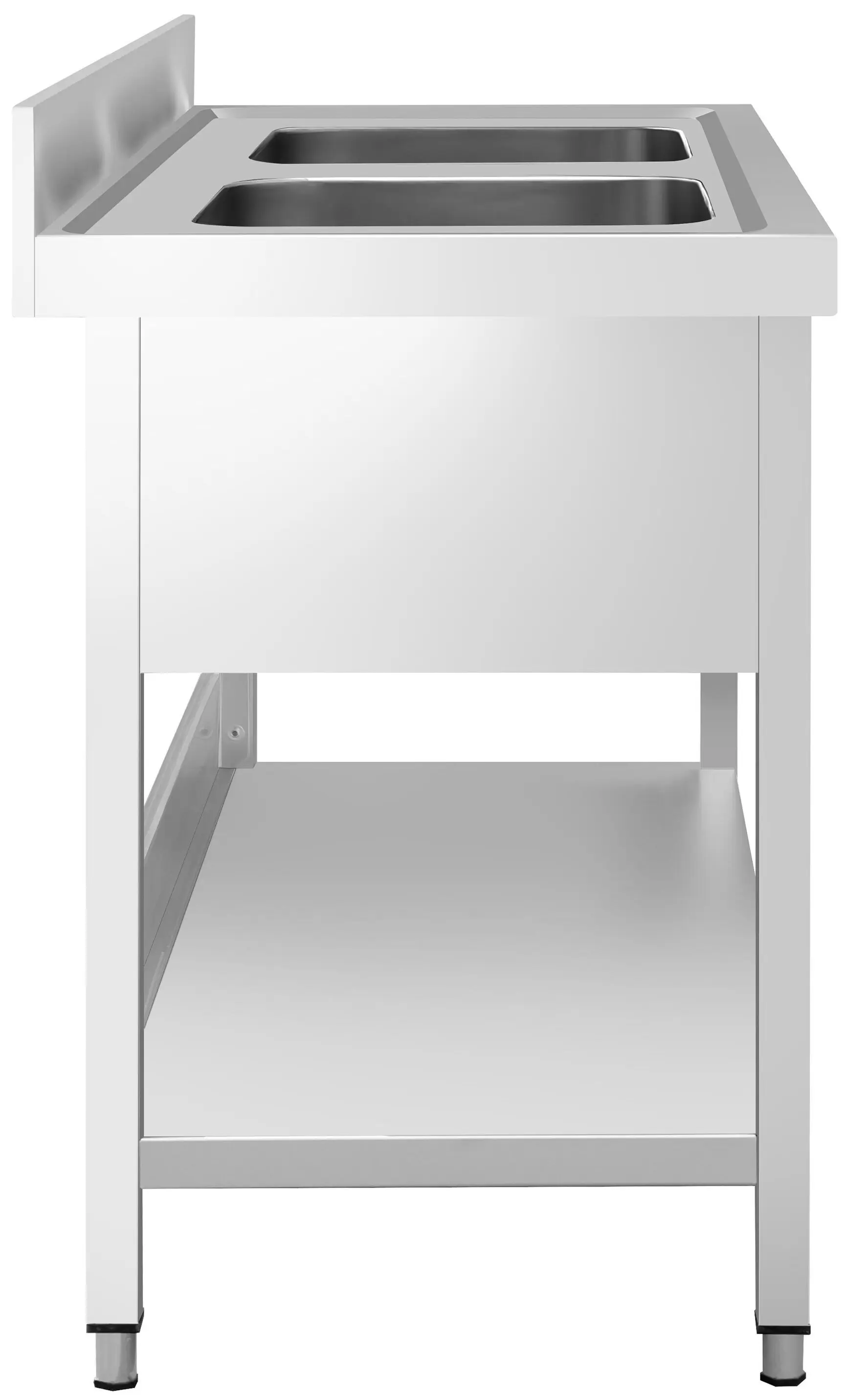 Стол-мойка GGM Gastro STK146BM2 (Inox) - 4