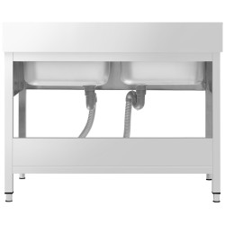Стол-мойка GGM Gastro STK146BM2 (Inox) Thumb