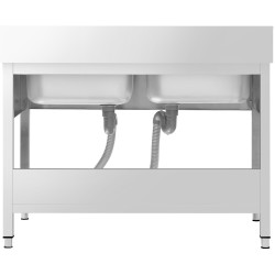Стол-мойка GGM Gastro STK147BM2 (Inox) Thumb