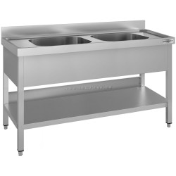 Стол-мойка GGM Gastro STK166BM2#ECO (Inox)