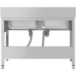 Стол-мойка GGM Gastro STK166BM2#ECO (Inox) Thumb