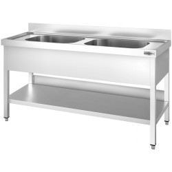Стол-мойка GGM Gastro STK167BM2 (Inox) Thumb