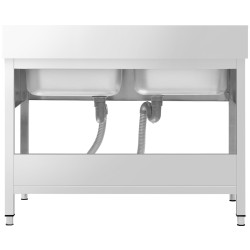 Стол-мойка GGM Gastro STK167BM2 (Inox) Thumb