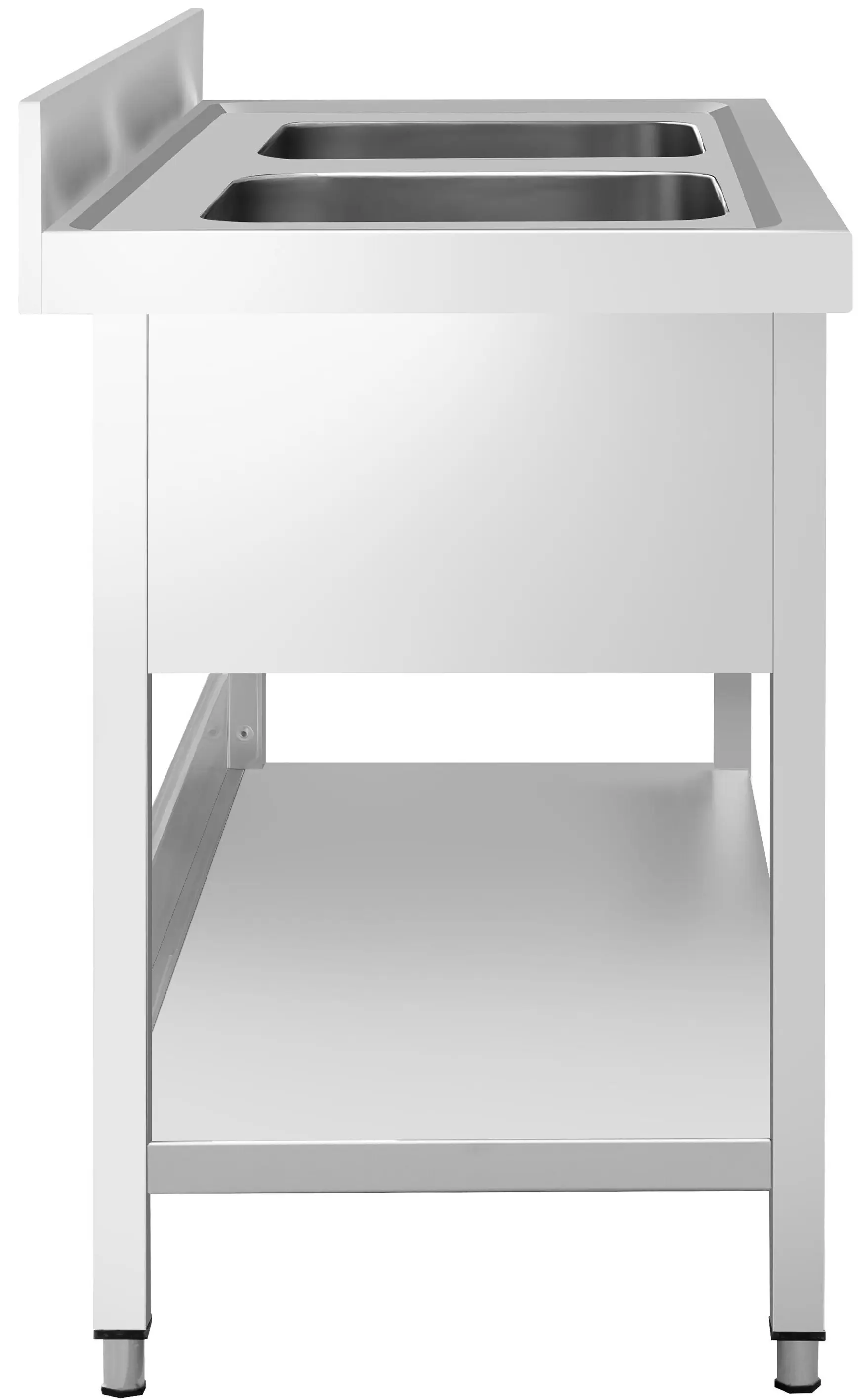 Стол-мойка GGM Gastro STK167BM2 (Inox) - 5
