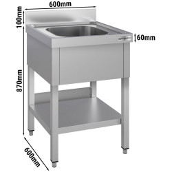 Стол-мойка GGM Gastro STK66BM1#ECO (Inox) Thumb