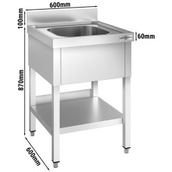 Стол-мойка GGM Gastro STK66BM1 (Inox) Thumb