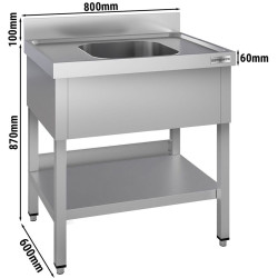 Стол-мойка GGM Gastro STK86BM1#ECO (Inox) Thumb