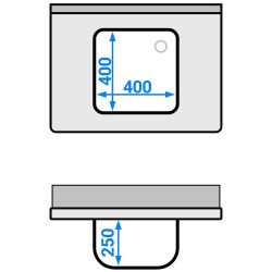 Стол-мойка GGM Gastro STK86BM1 (Inox) Thumb