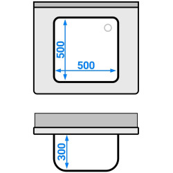 Стол-мойка GGM Gastro STK87BM1 (Inox) Thumb