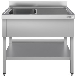 Стол с мойкой GGM Gastro STK106BL1#ECO (Inox) Thumb