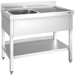 Стол с мойкой GGM Gastro STK106BL1 (Inox)