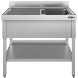 Стол с мойкой GGM Gastro STK106BR1#ECO (Inox) Thumb