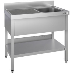 Стол с мойкой GGM Gastro STK106BR1#ECO (Inox)