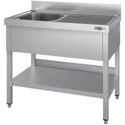 Стол с мойкой GGM Gastro STK107BL1#ECO (Inox) Thumb