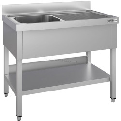 Стол с мойкой GGM Gastro STK107BL1#ECO (Inox)